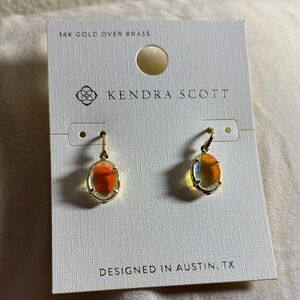Kendra Scott Dichroic Glass n Gold earrings